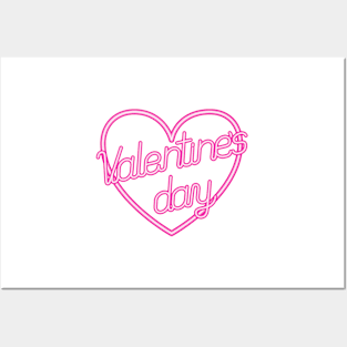 Valentine neon heart Posters and Art